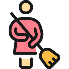 Cleaning Woman Icon from Ultimate Colors Set