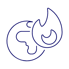 Burning Earth Illustration from UX Line Set