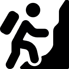 Climbing Mountain Icon from Ultimate Bold Set