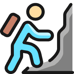 Climbing Mountain Icon from Ultimate Colors Set