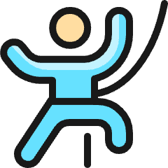 Climbing Sports Icon from Ultimate Colors Set