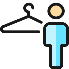 Locker Room Hanger Man Icon from Ultimate Colors Set