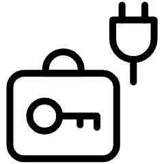 Locker Suitcase Key Charging Icon from Ultimate Light Set