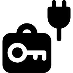 Locker Suitcase Key Charging Icon from Ultimate Bold Set