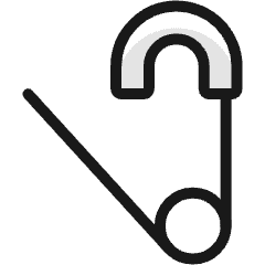 Clothes Design Pin Icon from Ultimate Colors Set