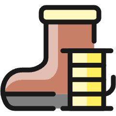 Clothes Design Thread Boots Icon from Ultimate Colors Set