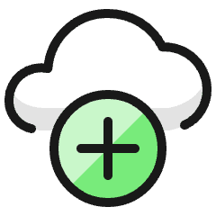 Cloud Add Icon from Ultimate Colors Set