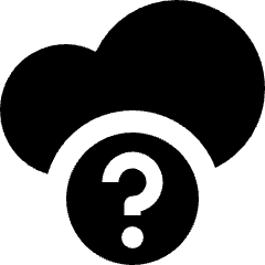 Cloud Ask Question Icon from Nova Solid Set