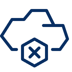 Cloud Block Cross Icon from Cyber Line Set