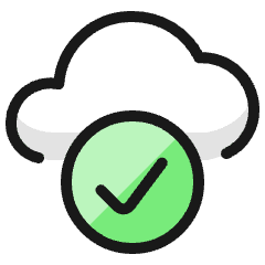 Cloud Check Icon from Ultimate Colors Set