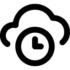 Cloud Clock Icon from Ultimate Bold Set