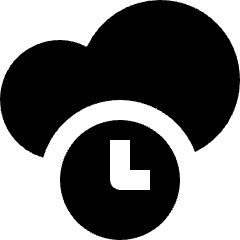 Cloud Clock Schedule Icon from Nova Solid Set