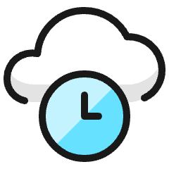Cloud Clock Icon from Ultimate Colors Set