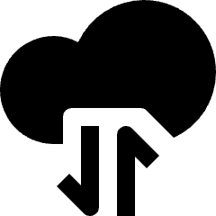 Cloud Data Transfer Icon from Nova Solid Set