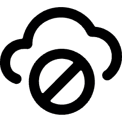 Cloud Disable Icon from Ultimate Bold Set