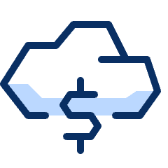 Cloud Dollar Sign Icon from Cyber Duotone Set