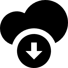 Cloud Download 1 Icon from Nova Solid Set