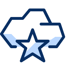 Cloud Favorite Star Icon from Cyber Duotone Set