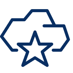 Cloud Favorite Star Icon from Cyber Line Set