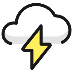 Cloud Flash Icon from Ultimate Colors Set