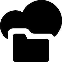 Cloud Folder Icon from Nova Solid Set