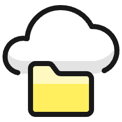 Cloud Folder Icon from Ultimate Colors Set