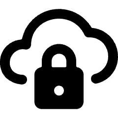 Cloud Lock Icon from Ultimate Bold Set