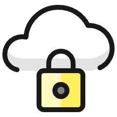 Cloud Lock Icon from Ultimate Colors Set