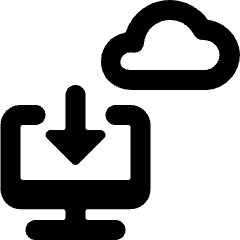 Cloud Monitor Download Icon from Ultimate Bold Set