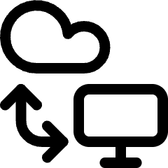 Cloud Monitor Exchange Icon from Ultimate Regular Set