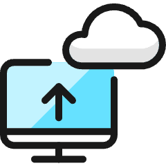 Cloud Monitor Upload Icon from Ultimate Colors Set
