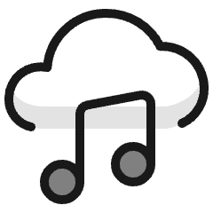 Cloud Music Icon from Ultimate Colors Set