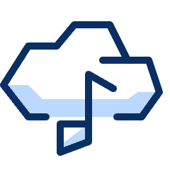 Cloud Note Song Music Icon from Cyber Duotone Set