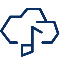 Cloud Note Song Music Icon from Cyber Line Set