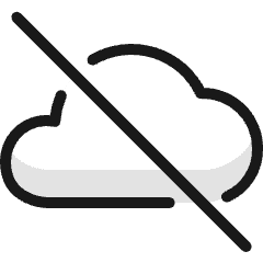Cloud Off Icon from Ultimate Colors Set