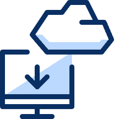 Cloud PC Imac Download Icon from Cyber Duotone Set