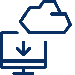 Cloud PC Imac Download Icon from Cyber Line Set