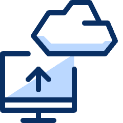 Cloud PC Imac Upload Icon from Cyber Duotone Set