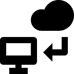 Cloud Personal Computer Download Icon from Nova Solid Set