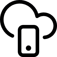 Cloud Phone Icon from Ultimate Regular Set