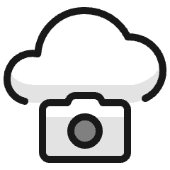 Cloud Photo Icon from Ultimate Colors Set