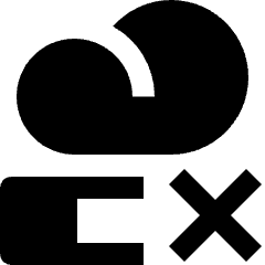 Cloud Progress Deny Error Icon from Nova Solid Set