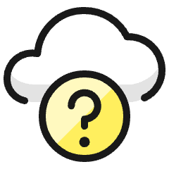 Cloud Question Icon from Ultimate Colors Set