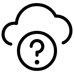 Cloud Question Icon from Ultimate Light Set