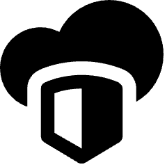 Cloud Security Shield Icon from Nova Solid Set