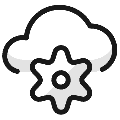 Cloud Settings Icon from Ultimate Colors Set