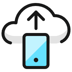 Cloud Smartphone Upload Icon from Ultimate Colors Set