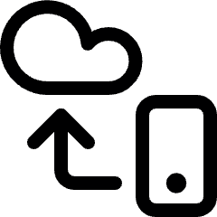 Cloud Smartphone Upload Icon from Ultimate Regular Set