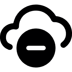 Cloud Subtract Icon from Ultimate Bold Set