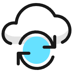 Cloud Sync Icon from Ultimate Colors Set
